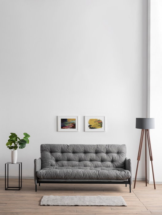 Atelier Del Sofa Renge - Sofá cama de 3 plazas Gris claro